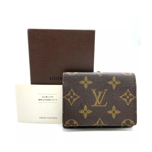 VTG Louis Vuitton Monogram Envelope Carte De Vistie Card Holder Wallet W/Box - Picture 1 of 15
